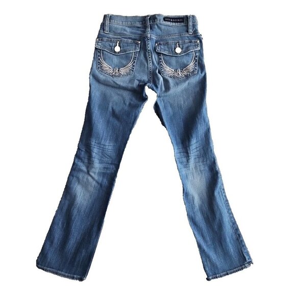 Rock & Republic Jeans Women's Size 2 (28x26) Embroidery Flap Pocket Med Wash - Picture 2 of 16